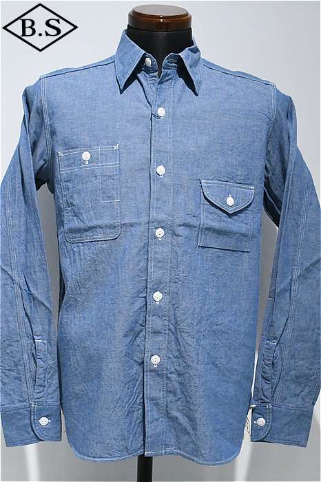 ジェラード JELADO 長袖シャツ JP94112 Smoker Shirt Indigo Chambray