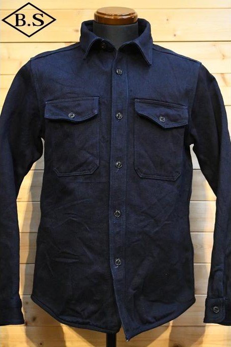 ウエス UES 長袖シャツ 502256 INDIGO TRICOTINE SHIRT インディゴトリコティンシャツ(bu5905)