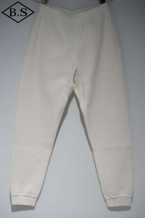 スティーブンソンオーバーオール STEVENSON OVERALL  スウェットパンツ Heavyweight Waffle Joggers - WJ White
