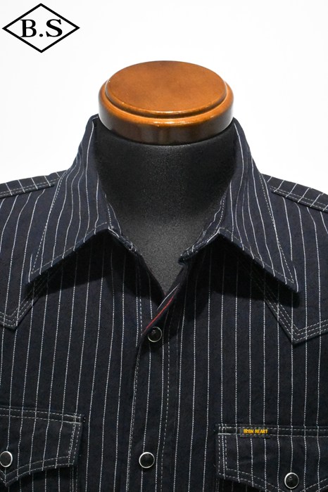 IRON HEART ストライプ 長袖シャツ Lサイズ IRON_HEART / アイアンハート IRON HEART 長袖シャツ IHSH-401