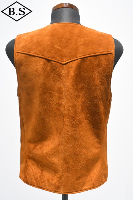 ベスト / ワイツーレザー Y'2 LEATHER TV-05 STEER ROUGHOUT ZIP VEST
