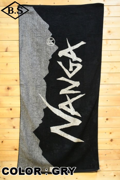 NANGA ロゴバスタオル グレー NANGA / ナンガ NANGA 小物 NANGA LOGO BATH TOWEL ナンガ ロゴ