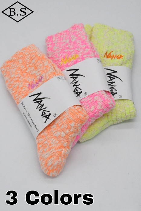 ナンガ NANGA ソックス COLOR SLAB YARN 3/4 SOCKS カラースラブヤーン3/4 ソックス