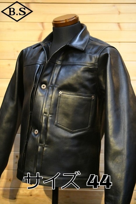 ジェラード レザージャケット JELADO JP94409 44Leather Jacket Horse hide Semi-aniline Finish BLACK 大きいサイズ XXL 44