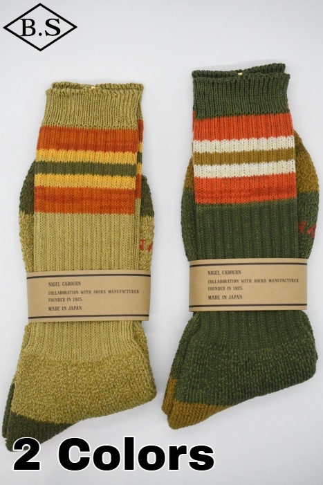 ナイジェルケーボン Nigel Cabourn ソックス 80500069001 BORDER SOCKS ボーダーソックス