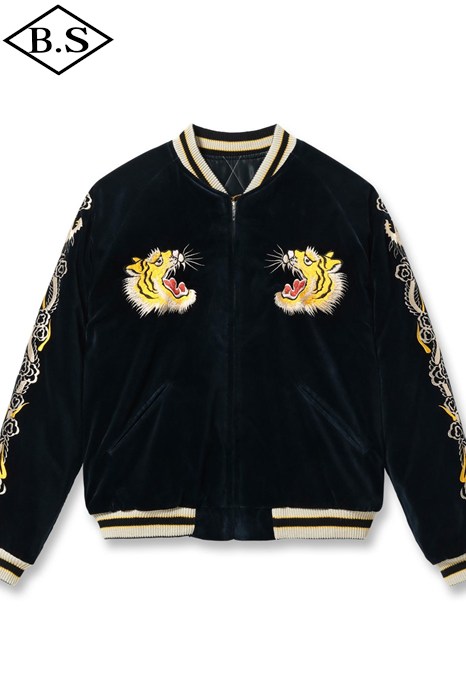 テーラー東洋 TAILOR TOYO アウター Lot No. TT15792-128 / Mid 1950s Style Velveteen Souvenir Jacket “ROARING TIGER” × “JAPAN MAP” NAVY