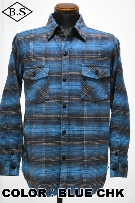 WESTRIDE　長袖シャツ WESTRIDE/ウエストライド】長袖シャツ/CYCLE SHOP WORK SHIRTS