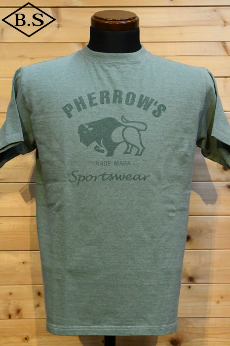 フェローズ PHERROW’S 半袖Ｔシャツ 24S-PT2-VA GREEN