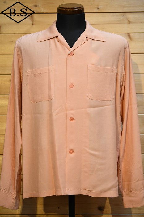 スタイルアイズ STYLE EYES 長袖シャツ SE29258 “PLAIN” BOWLING SHIRT PINK