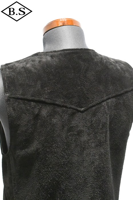 Y2レザー　ワイツーレザー スエード ベスト ブラック 42 Y'2 LEATHER ワイツーレザー ベスト TV-02 STEER ROUGHOUT VEST
