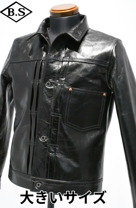 た*ん様 Y2LEATHER ブラックレザージャケット ワイツーレザー　38 Y'2 LEATHERワイツーレザー ANILINE HORSE SHRTS JKT black レザー