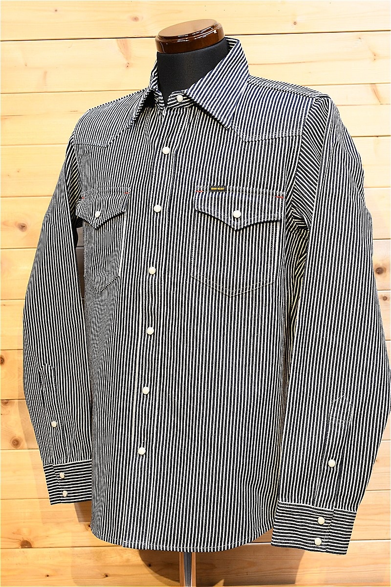 IRON_HEART / アイアンハート 長袖シャツ IRON HEART IHSH-07 12oz 売り出し正本 アイアンハート 12オンス ヒッコリーシャツ! Gジャン/デニムジャケット