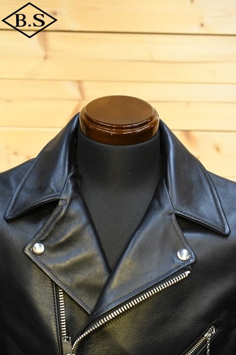 JELADO ジェラードネイビー ジャッカスコート 袖レザー 42 JELADO ネイビー ジャッカスコート 袖レザー 42