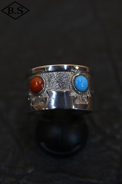 NAVAJO Sam Begay インレイ シルバーリング 22号 サムビゲイ NAVAJO Sam Begay インレイ シルバーリング 22号 サムビゲイ