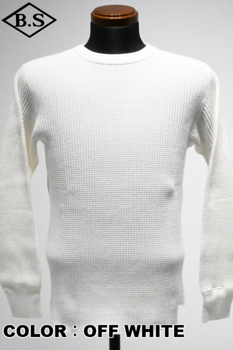 UES / ウエス UES 長袖Tシャツ 60BW ビッグワッフルTシャツ