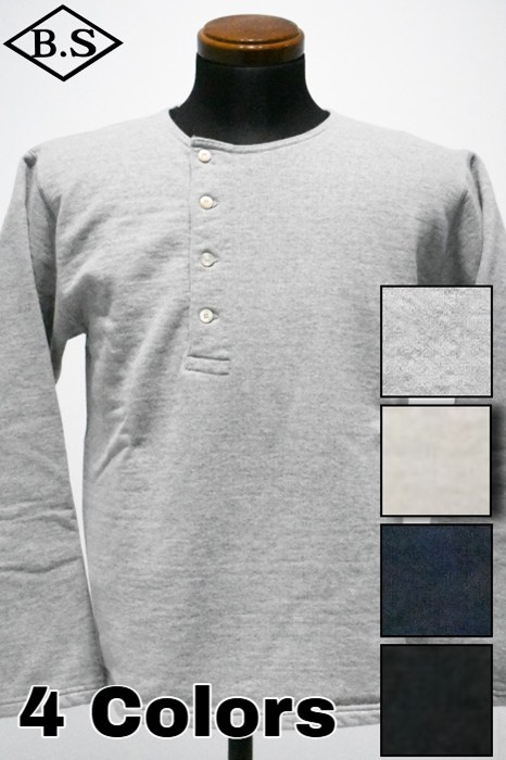 プリクエル PREQUEL 長袖Tシャツ C1011 Henley Sweatshirt ヘンリースウェットシャツ