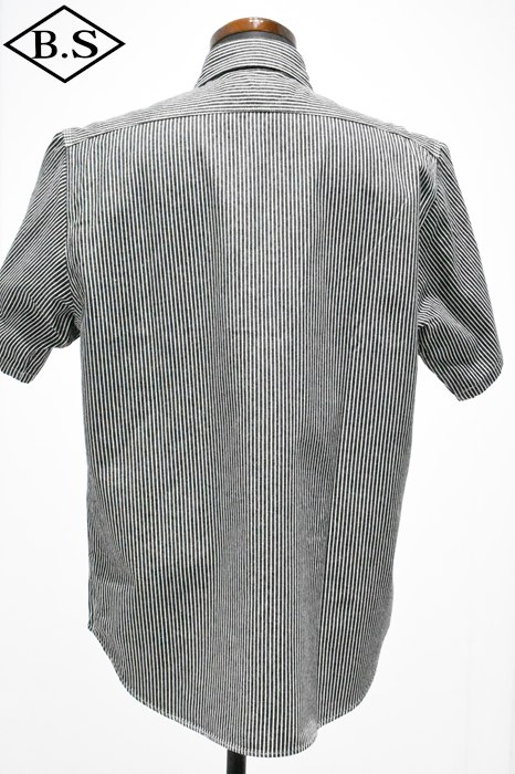 SUGAR CANE 半袖シャツ Lサイズ グレー/ブラック SUGAR_CANE / シュガーケーン SUGAR CANE 半袖シャツ SC37944 HICKORY