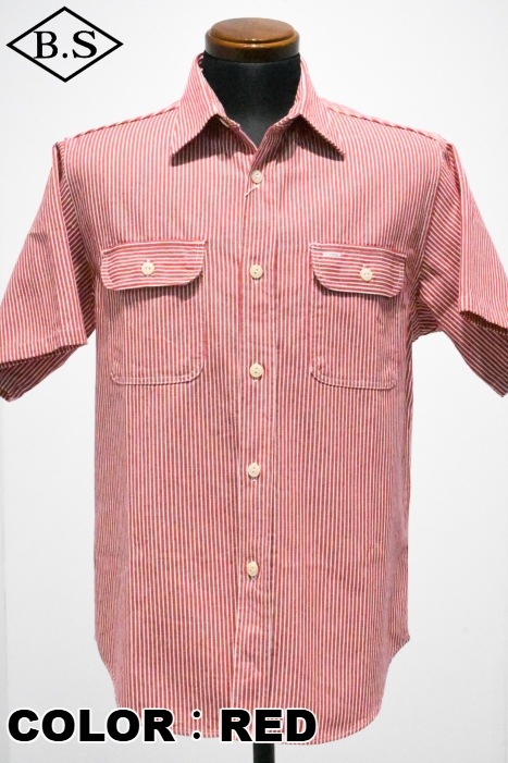 SUGAR_CANE / シュガーケーン SUGAR CANE 半袖シャツ SC37944 HICKORY