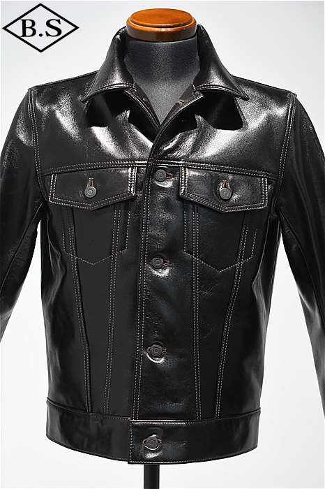 別注 ワイツーレザー Y’2 LEATHER レザージャケット SLB-139 SEMI ANILINE HORSE 3rd Type BLACK(TEA-CORE)