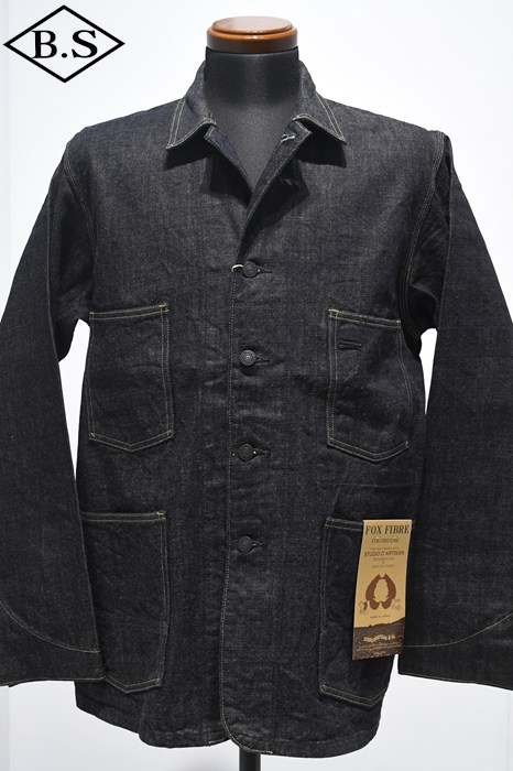 ステュディオダルチザン STUDIO D’ARTISAN アウター D4650 FOX DENIM オーガニックコットン 12オンス デニム レールロードジャケット / INDIGO
