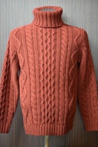 JELADO / ジェラード/JELADO タートルネックケーブルニット ワイン