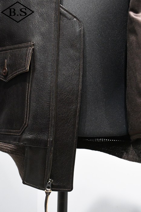 レインボーカントリー RAINBOW COUNTRY RCL-10074 BU AER -U.S.NAVY G-1 FLIGHT JACKET SPEC.55J14 (AER) L.W.FOSTER ダークシールブラウン