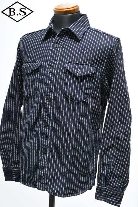 I*e様 UES インディゴストライプ 長袖ネルシャツ② インディゴストライプネル – UES OFFICIAL ONLINE SHOP