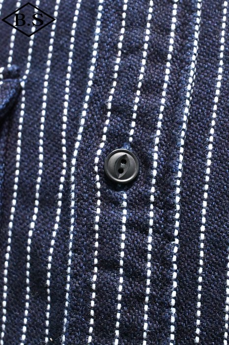 I*e様 UES インディゴストライプ 長袖ネルシャツ② 楽天市場】UES ウエス インディゴストライプ フランネル シャツ デニム