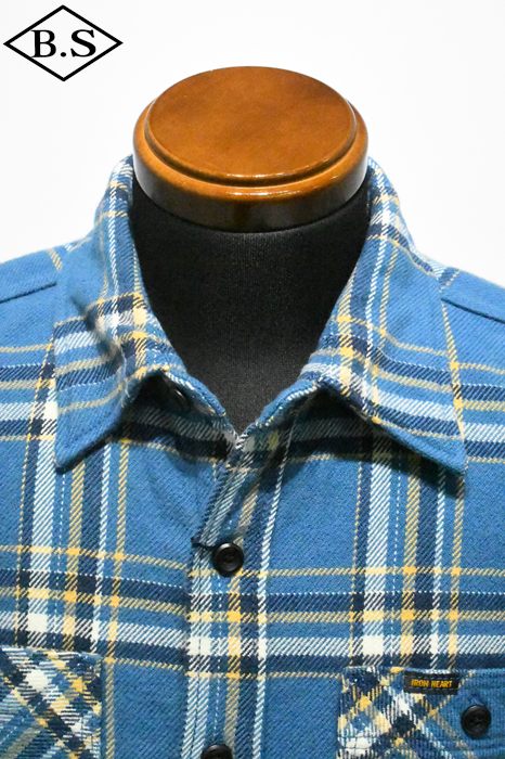アイアンハート IRON HEART Iron Check Flannel Heart 9oz 長袖シャツ