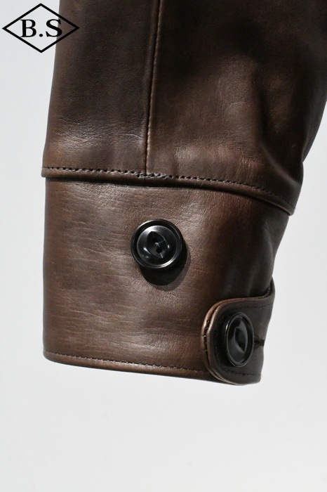 ダークブラウン レザーコート FINE_CREEK_LEATHERS / ファインクリーク＆コー FINECREEK＆CO レザー