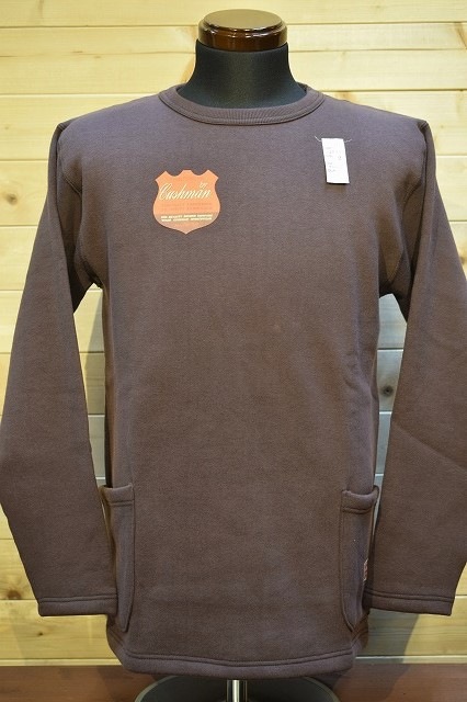 クッシュマン CUSHMAN 26335 SIDE POCKET SWEAT TEE ブラウン
