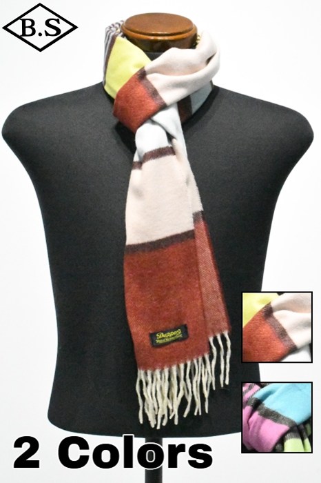 ダッパーズ Dapper’s ストール LOT1815Cashmink Scarf by V.FRAAS RANDOM BORDER