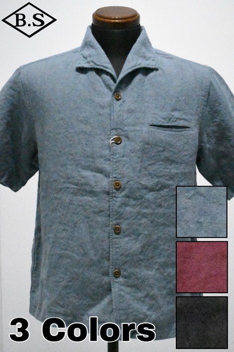 コリンボ COLIMBO 半袖シャツ ZB-0305 Bisbee Drifter Shirt S/S -Heavy Weight Linen-