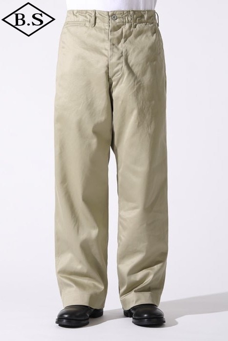 バズリクソンズ BUZZ RICKSON’S パンツ M43036 EARLY MILITARY CHINOS 1942 MODEL ノンウォッシュ カーキ