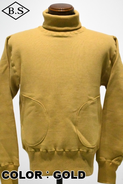 Cushman マスタード スウェット トレーナー CUSHMAN / クッシュマン CUSHMAN スウェット 26382 SWEAT TURTLE NECK