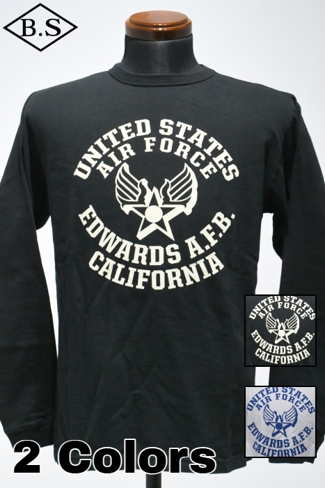 バズリクソンズ BUZZ RICKSON'S 長袖Tシャツ BR69508 L/S T-SHIRT EDWARDS A.F.BASE