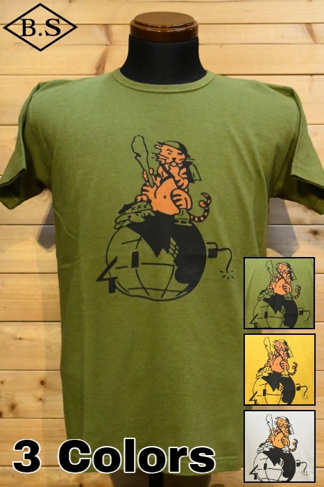 ダッパーズ Tシャツ Dapper’s LOT1701 1.3mm Binder Crew Neck Tee Standard Sewing Model PRINCETON OFF WHITE/MUSTERD/MILITARY GREEN 