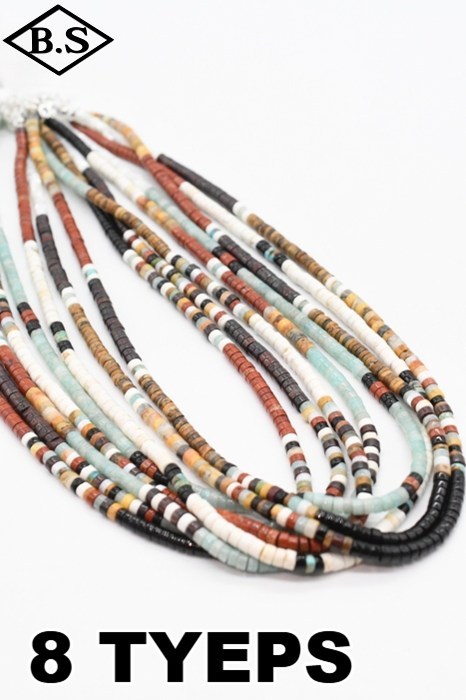 インディアンジュエリー INDIAN JEWELRY アクセサリー ナバホパール ヒシネックレス サントドミンゴカラー
