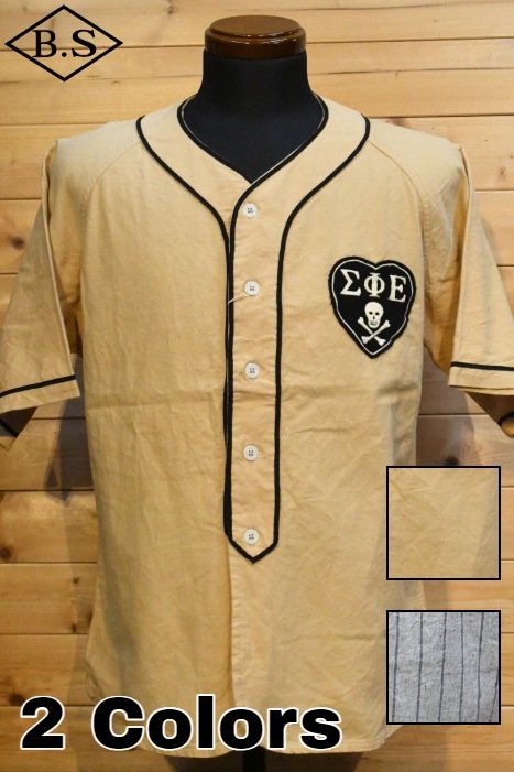 クッシュマン CUSHMAN 半袖シャツ 25474 BASEBALL SHIRTS ベースボールシャツ ΣφΕ