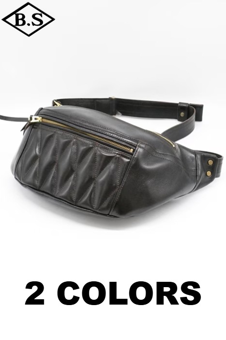 ワイツーレザー Y’2 LEATHER バッグ BG-09-LS ANILINE STEER WAIST BAGBLACK