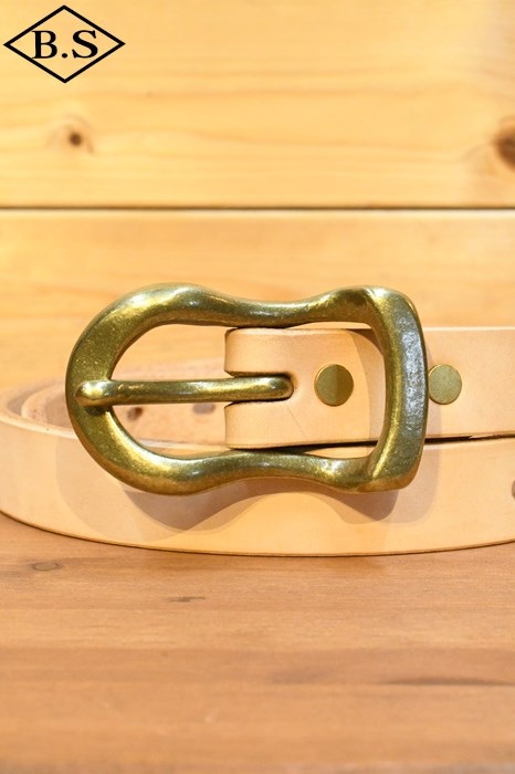 ビッグジョン BIG JOHN ベルト VBLT04 5ミリ厚 細巾 姫路レザー HIMEJI LEATHER ORIGINAL NARROW BELT ナチュラル