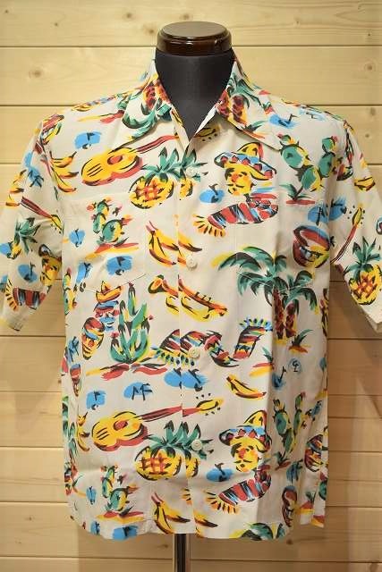 サンサーフ SUN SURF Mr.Freedom SC38090 MFSC×SS ROCK’N ROLL SHIRT ホワイト