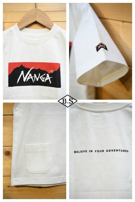 NANGA - ナンガNANGA グッズ　(こんた) ナンガ NANGA 半袖Tシャツ ECO HYBRID BOX LOGO KIDS TEE エコ