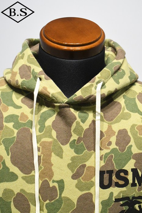 未使用　クッシュマン　USMC ハンターカモ フード付きパーカー　Mサイズ CUSHMAN / クッシュマン CUSHMAN スウェット 26847 CAMO PILE SWEAT