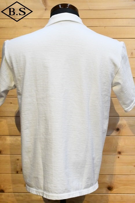 デラックスウエア(Deluxeware)ポロシャツ　ホワイト デラックスウエア半袖ポロシャツ入荷！OPEN COLLAR | トップジミー