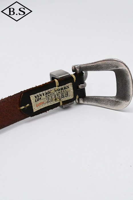 VINTAGE WORKS Basic Label レザーベルト Vintage Works（ヴィンテージワークス）日本製のレザーベルト