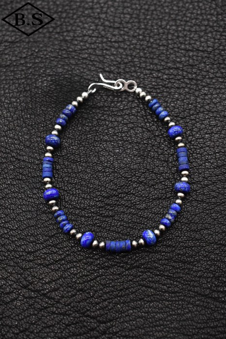 インディアンジュエリー INDIAN JEWELRY アクセサリー ブレスレット FB-38-020 ナバホパール ラピスラズリ 19.0cm