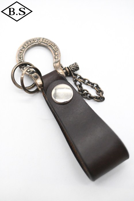 オーパス OPUS インセプション INCEPTION 小物 IPSK-01 UK SADDLE&BRASS Shackle Key Holder Silver Planting  / BROWN UKサドル&シャックルキーホルダー シルバーメッキ