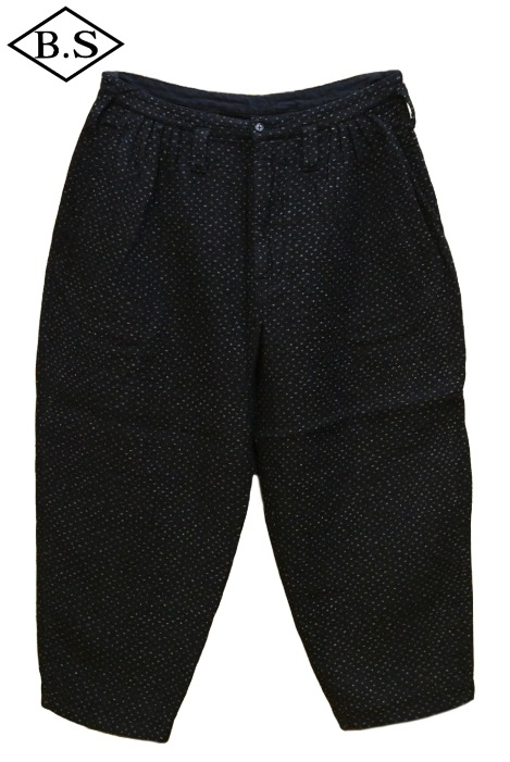 【sale20％OFF】ポータークラシック PORTER CLASSIC パンツ PC-059-2904-0010 NEW SASHIKO BEBOP PANTS BLACK ブラック