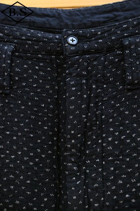 PORTER CLASSIC ブラック ハンドラバーパンツ LEATHER PANTS W／LOVE ＆ PEACE